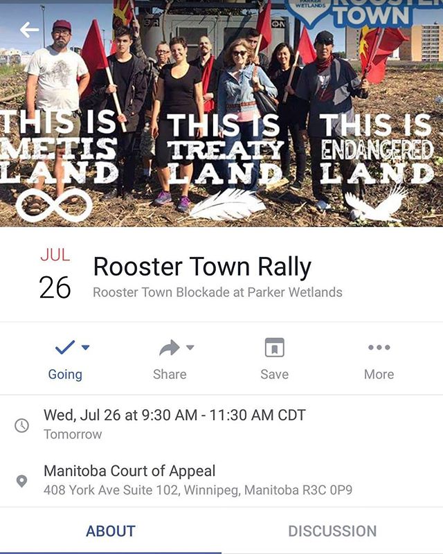 ATTENTION RALLY TOMORROW Tomorrow some of the people who have been at the Rooster Blockade are being taken to court as GEM Equities files for an injunction If we lose we will be arrested if we return to Parker Wetlands and GEM Equities may be able to clear the rest of the forest This might be our last chance PLEASE if you are able to come support this rallyroostertownblockade roostertown protectparkerwetlands